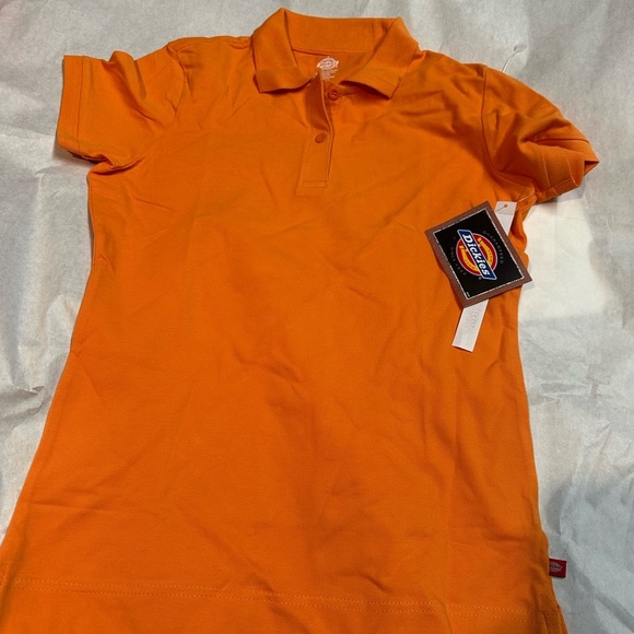 Dickies Orange Polo Shirt Classic Short Sleeve - Picture 9 of 9
